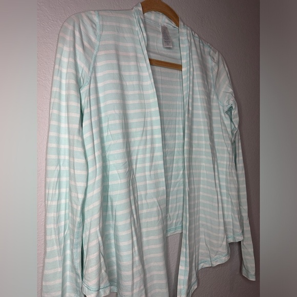 IVIVVA Fours a Charm Mint Striped Wrap Cardigan Girls Size 14 - Picture 2 of 11